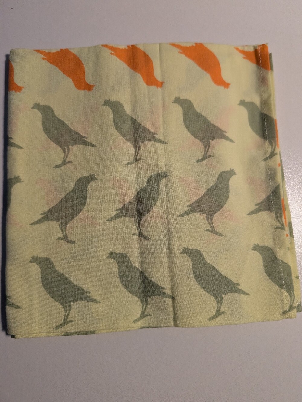 In Bloom Bird Print Fabric Furoshiki Eco Gift Wrapping Square